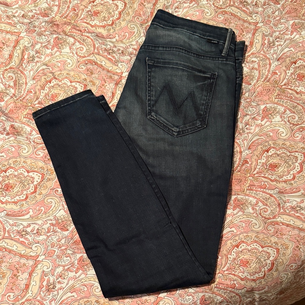MOTHER Dark Wash Skinny Jeans